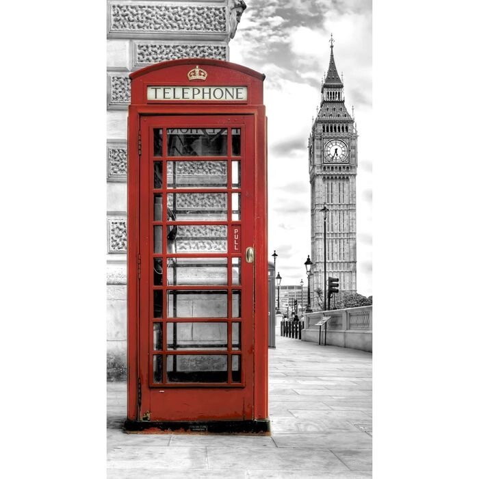Фотообои "Телефонная будка, Лондон ЧС" 1-А-147 (1 полотно), 150х270 см от компании Интернет-гипермаркет «MALL24» - фото 1