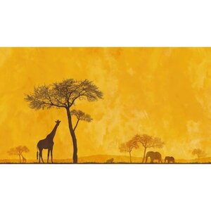 Фотообои "Жирафы и слоны" 2-А-201 (1 полотно), 270x150 см