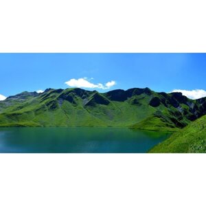 Фотосетка, 320 155 см, с фотопечатью, "Озеро и горы-2"
