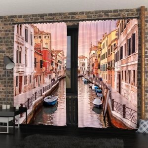 Фотошторы "Классическая Венеция", размер 150х260 см, габардин