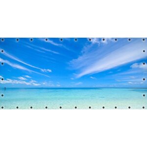 ФС057-Л Фотосетка ART, ФС057-Л, "Небо над морем"с люверсами, 314х155 см