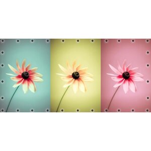 ФС065-Л Фотосетка ART, ФС065-Л, "3 цветка"с люверсами, 314х155 см