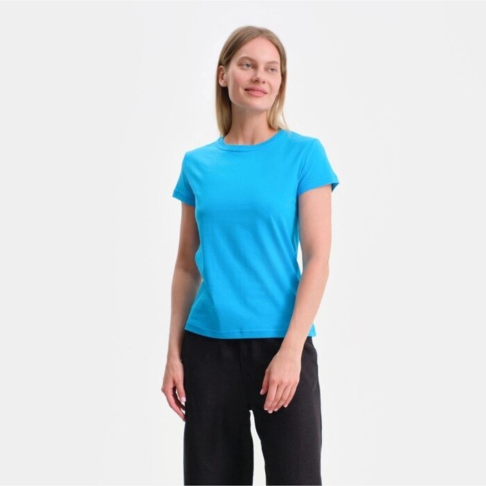 Футболка женская, цвет светло-синий МИКС, размер 48 от компании Интернет-гипермаркет «MALL24» - фото 1