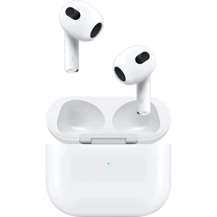 Гарнитура вкладыши Apple AirPods 3 A2565/A2564/A2566 MagSafe белый беспроводные bluetooth в ушной ра от компании Интернет-гипермаркет «MALL24» - фото 1