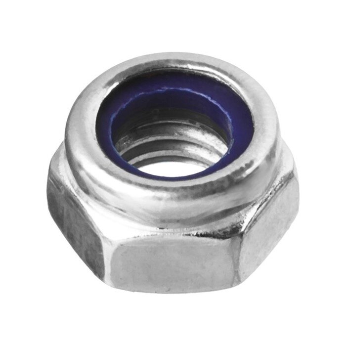 Гайка самоконтрящаяся с нейлоновым кольцом DIN 985, "ЗУБР", M4, оцинкованная, 5 кг от компании Интернет-гипермаркет «MALL24» - фото 1