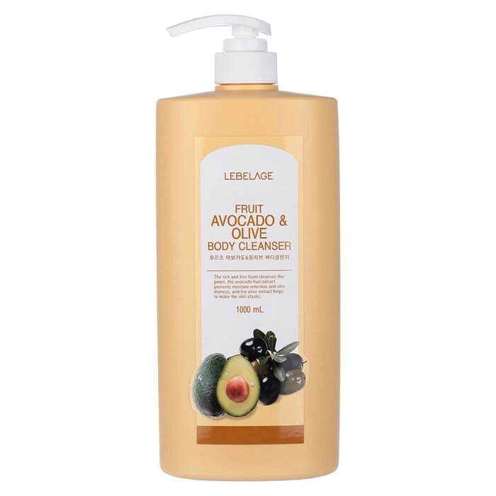 Гель для душа с экстрактами авокадо и оливы LEBELAGE FRUIT AVOCADO & OLIVE BODY CLEANSER от компании Интернет-гипермаркет «MALL24» - фото 1