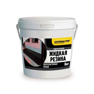 Гидроизоляция акриловая "Жидкая резина", 6 кг, цвет чёрный