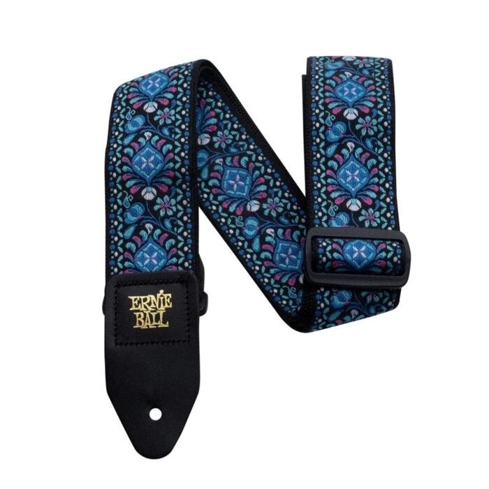 Гитарный ремень ERNIE BALL 4097 - Indigo Orchid Jacquard, полипропилен, кожаные нашивки от компании Интернет-гипермаркет «MALL24» - фото 1