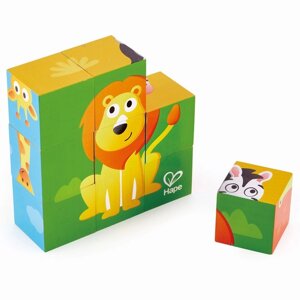 Головоломка Hape "Кубики"Джунгли" для детей, деревянные