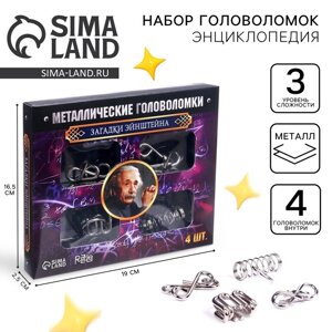Головоломка металлическая "Загадки Эйнштейна", набор 4 шт.