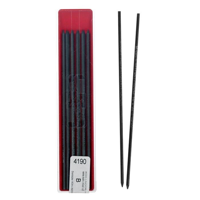 Грифели для цанговых карандашей 2.0 мм Koh-I-Noor 4190 В, 12 штук от компании Интернет-гипермаркет «MALL24» - фото 1