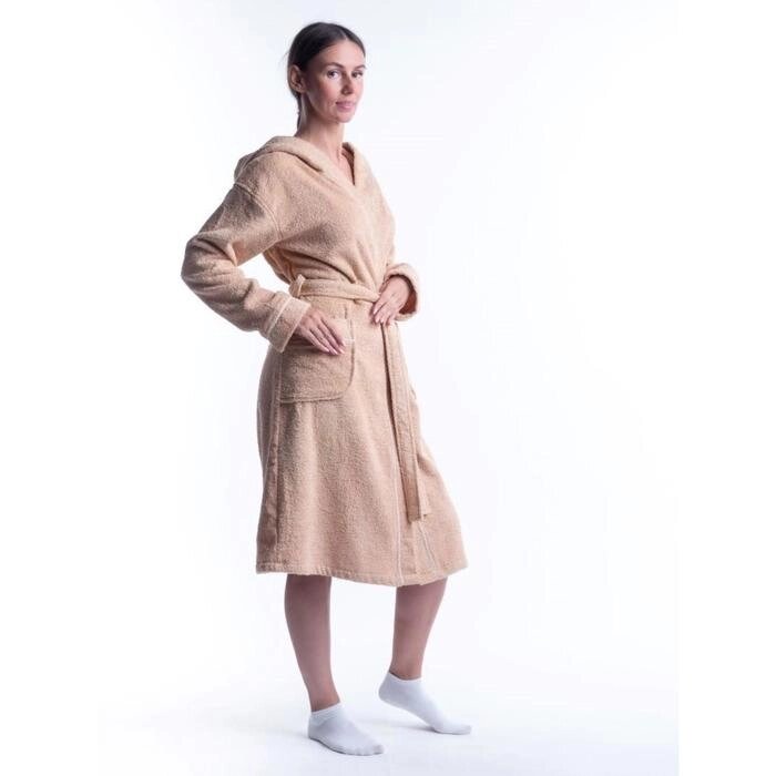 Халат махровый женский, размер 46, цвет капучино от компании Интернет-гипермаркет «MALL24» - фото 1
