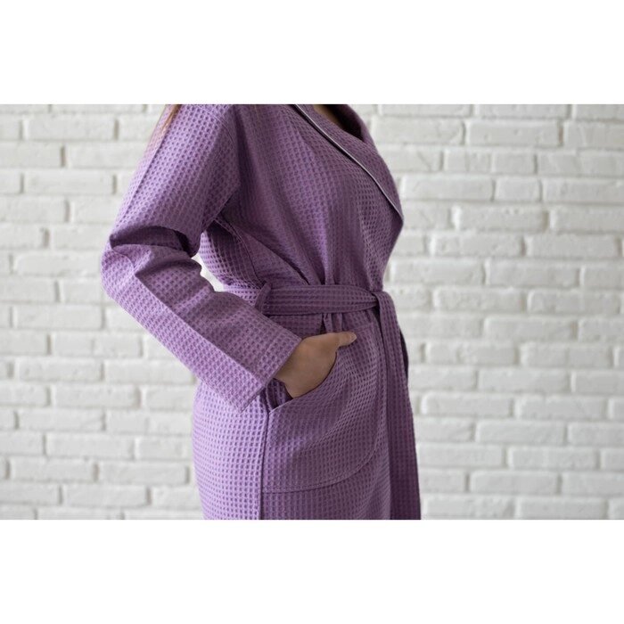 Халат вафельный женский, размер 48, цвет сирень от компании Интернет-гипермаркет «MALL24» - фото 1