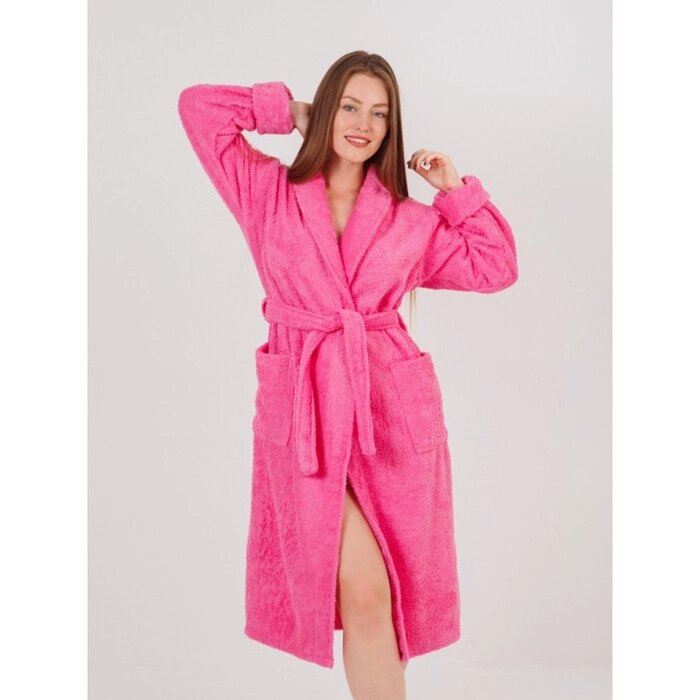 Халат женский махровый, с шалькой, размер 44-46, цвет розовый от компании Интернет-гипермаркет «MALL24» - фото 1