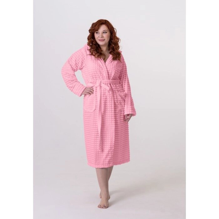 Халат женский, размер 52, цвет розовый от компании Интернет-гипермаркет «MALL24» - фото 1