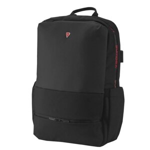 IBP-016BK Рюкзак SUMDEX для ноутбука, отдел на молнии, цвет черный, USB 20х45х35см