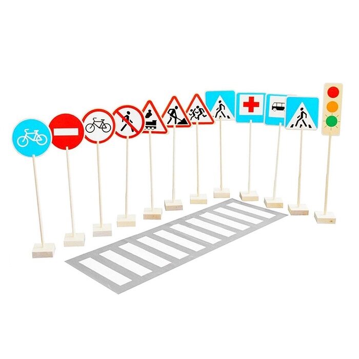 Игровой набор "Знаки дорожного движения" от компании Интернет-гипермаркет «MALL24» - фото 1