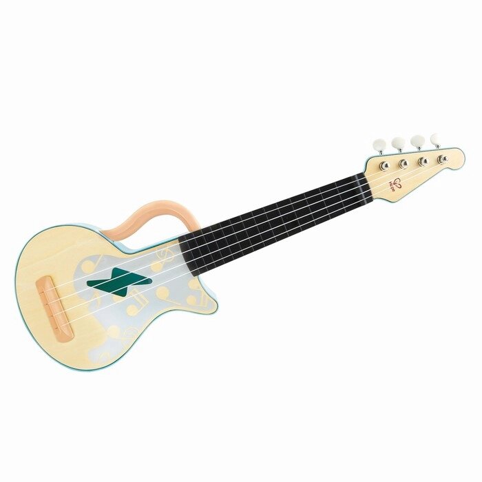 Игрушечная гавайская гитара (укулеле) "Рок-н-ролл" с брошюрой обучения игре на гитаре от компании Интернет-гипермаркет «MALL24» - фото 1