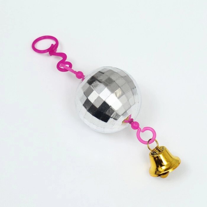 Игрушка "Диско-шар" с колокольчиком, 15 см, d 5.2 см от компании Интернет-гипермаркет «MALL24» - фото 1
