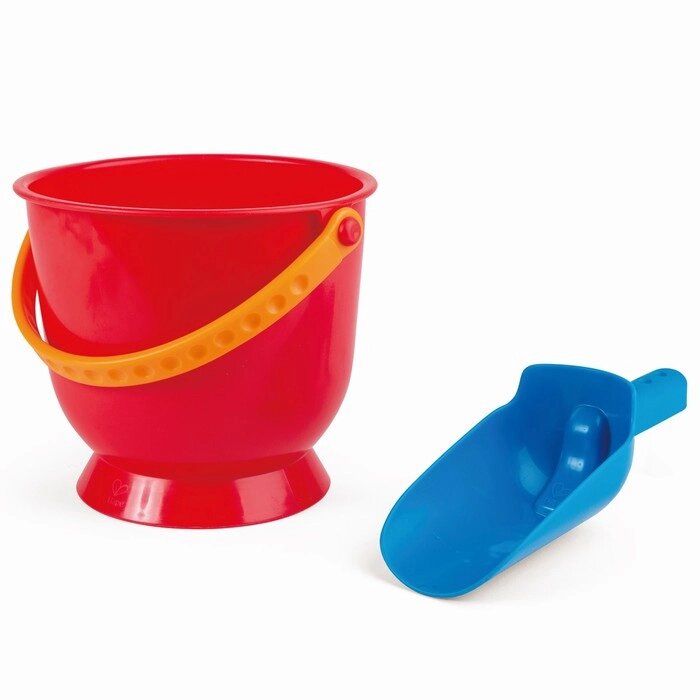 Игрушка для песка (море, песочница) - красное ведёрко, синий совок от компании Интернет-гипермаркет «MALL24» - фото 1