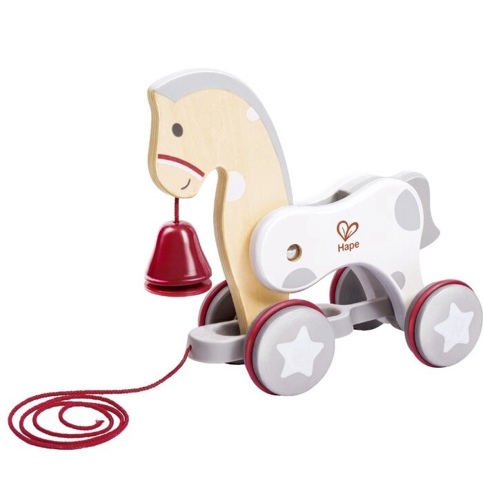 Игрушка каталка для малышей Hape "Зверики", "Пони", на веревочке от компании Интернет-гипермаркет «MALL24» - фото 1
