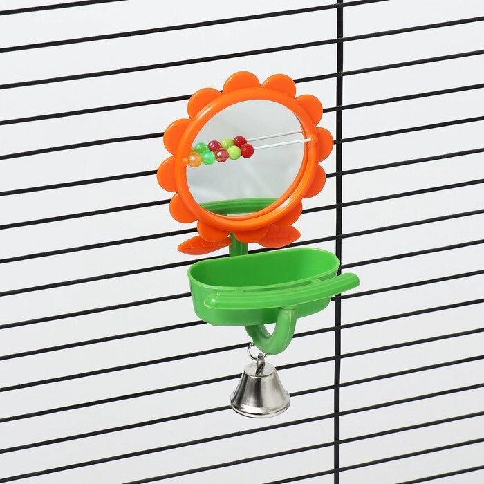 Игрушка-кормушка для птиц "Подсолнух", 7 х 6,7 х 14.5 см от компании Интернет-гипермаркет «MALL24» - фото 1