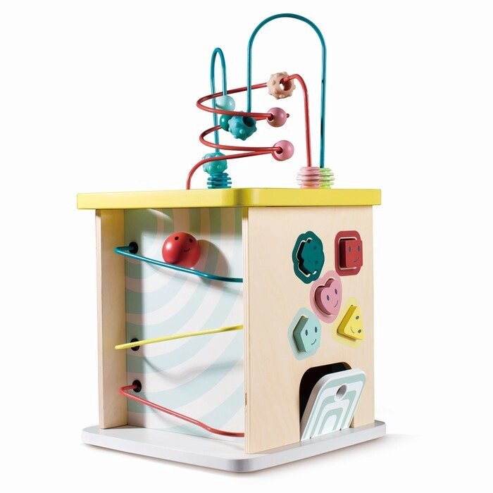 Игрушка-лабиринт головоломка Hape "Пастель" "Куб" для детей от компании Интернет-гипермаркет «MALL24» - фото 1