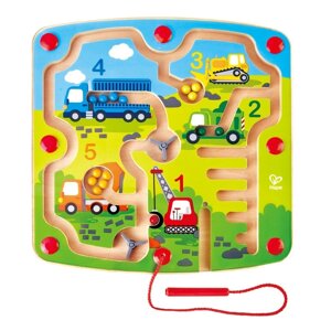 Игрушка-лабиринт Hape "Транспорт" для детей, с шариком, магнитный