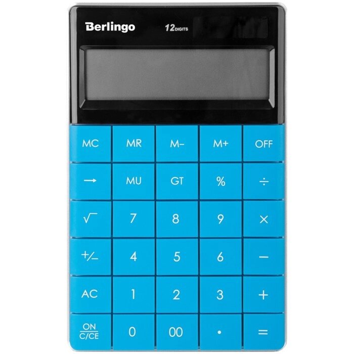 Калькулятор настольный 12 разрядов, двойное питание, 165х105х13 мм, синий от компании Интернет-гипермаркет «MALL24» - фото 1