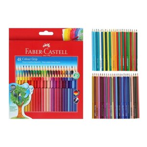 Карандаши цветные 48цв Faber-Castell GRIP 2001 трехгран, к/к с е/п 112449