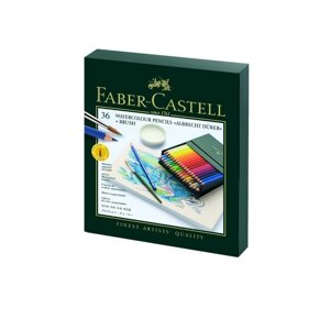 Карандаши художественные акварельные 36 цветов Faber-Castell ALBRECHT DÜRER, кожзам коробка