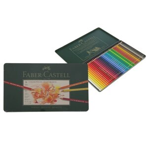Карандаши художественные цветные Faber-Castell Polychromos 36 цветов металлическая коробка