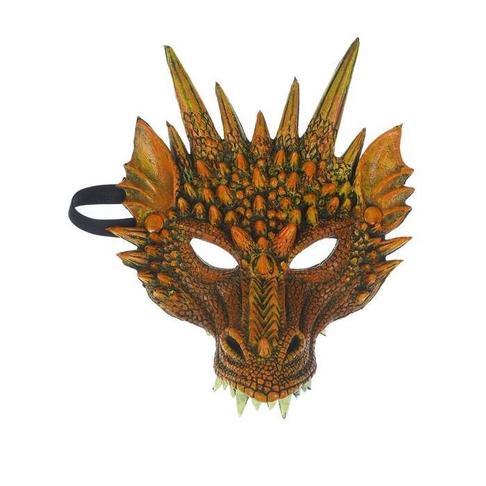 Карнавальная маска "Дракон", цвет красный от компании Интернет-гипермаркет «MALL24» - фото 1