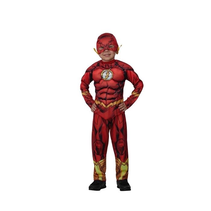 Карнавальный костюм "Флэш" с мускулами Warner Brothers р. 134-68 от компании Интернет-гипермаркет «MALL24» - фото 1