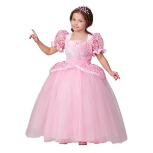 Карнавальный костюм "Принцесса Золушка" розовая, платье, диадема, р. 128-64