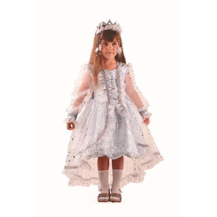 Карнавальный костюм "Снежинка принцесса", размер 34, рост 128-134 от компании Интернет-гипермаркет «MALL24» - фото 1