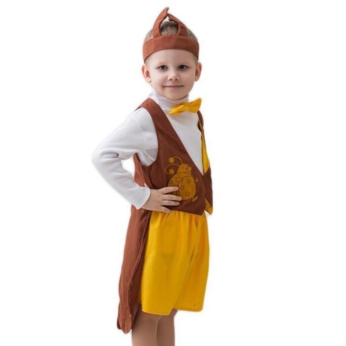 Карнавальный костюм "Жук", шапка, фрак, шорты, рост 122-134 см от компании Интернет-гипермаркет «MALL24» - фото 1