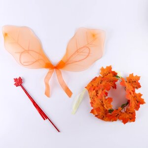 Карнавальный набор "Осенняя фея" крылья, венок, палочка