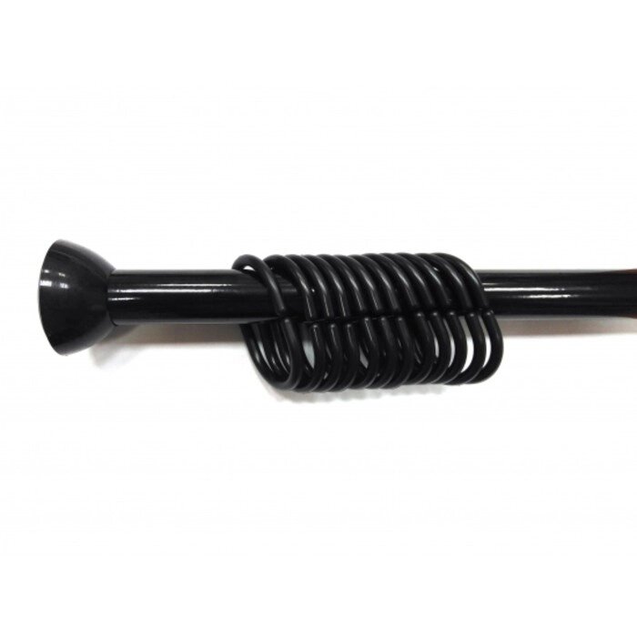 Карниз металлический с кольцами, 115-220 см, цвет чёрный от компании Интернет-гипермаркет «MALL24» - фото 1