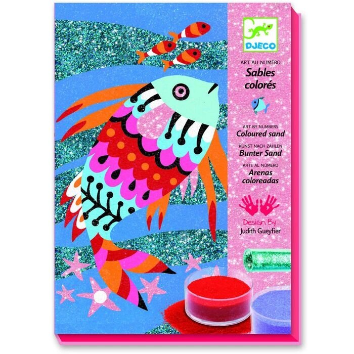 Картина песком "Радужные рыбки" 11 цветов песка от компании Интернет-гипермаркет «MALL24» - фото 1