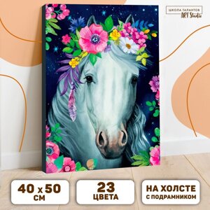 Картина по номерам на холсте с подрамником "Лошадь" 4050 см