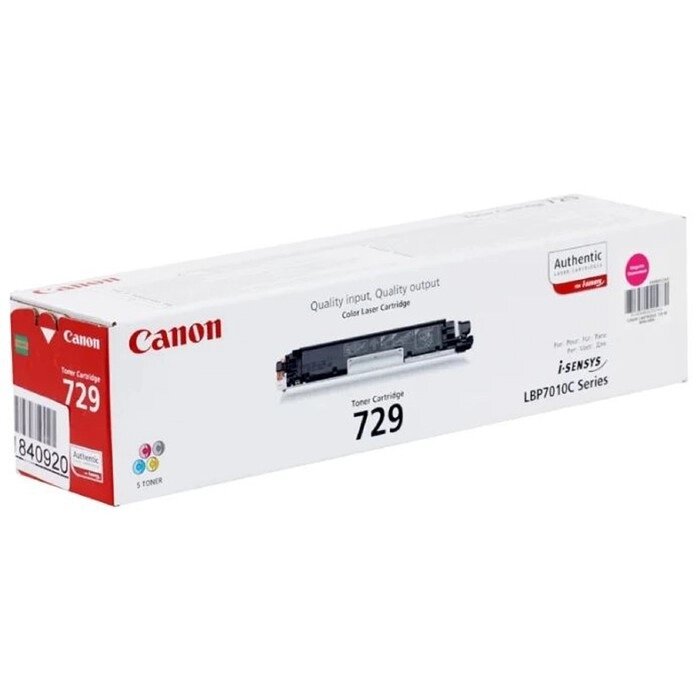 Картридж Canon 729M 4368B002 для i-Sensys LBP-7010C/7018C (1000k), пурпурный от компании Интернет-гипермаркет «MALL24» - фото 1