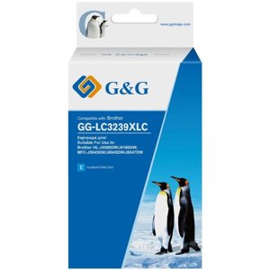 Картридж G&G GG-LC3239XLC, для brother HL-J6000DW/J6100DW, 52мл, голубой
