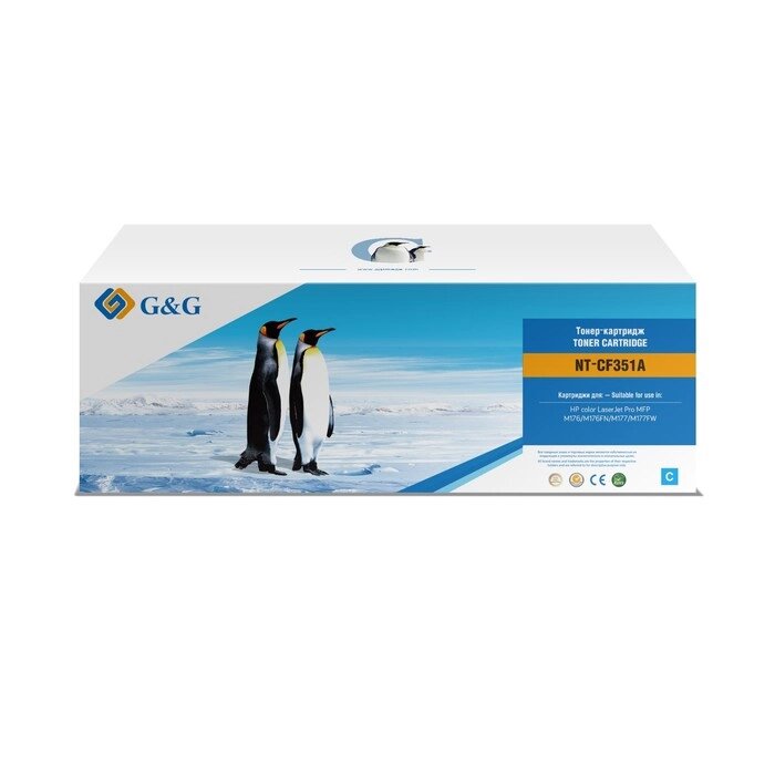 Картридж G&G NT-CF351A, для HP CLJ Pro MFP M176/M176FN/M177/M177FW, 1000стр, голубой от компании Интернет-гипермаркет «MALL24» - фото 1