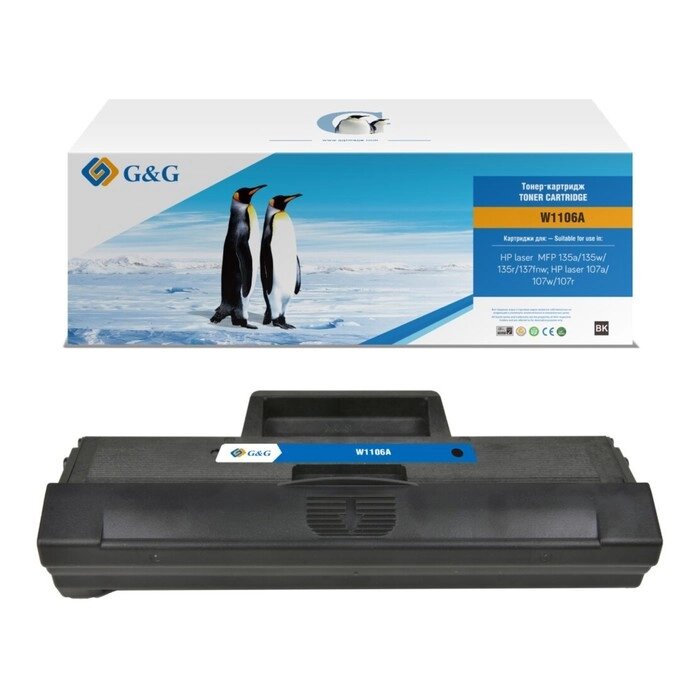 Картридж лазерный G&G GG-W1106A черный (1000стр.) для HP Laser 107a/107r/107w/135a MFP/135r   107413 от компании Интернет-гипермаркет «MALL24» - фото 1