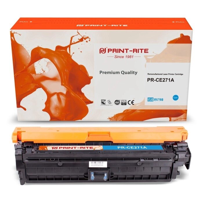 Картридж лазерный Print-Rite TRH864YPU1J PR-CE271A CE271A голубой (15000стр.) для HP LJ Ent   107413 от компании Интернет-гипермаркет «MALL24» - фото 1