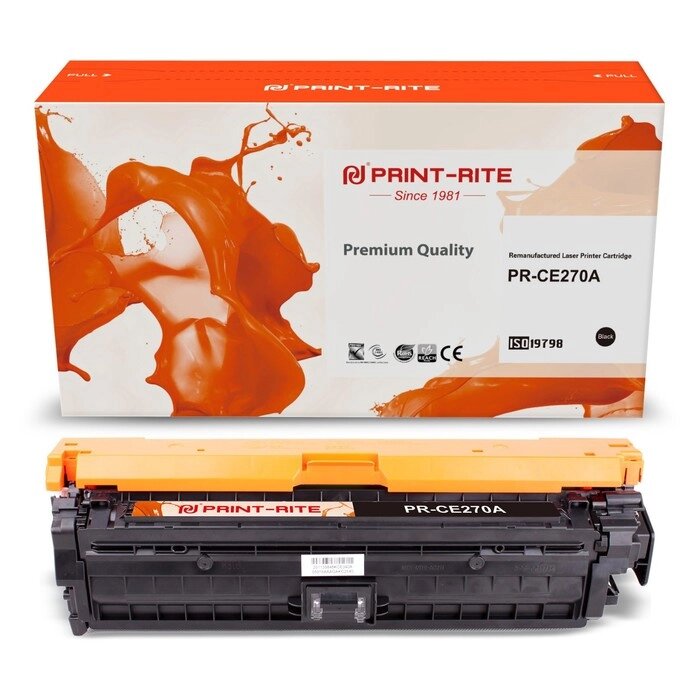 Картридж лазерный Print-Rite TRH865MPU1J PR-CE270A CE270A черный (15000стр.) для HP LJ Ent   1074136 от компании Интернет-гипермаркет «MALL24» - фото 1