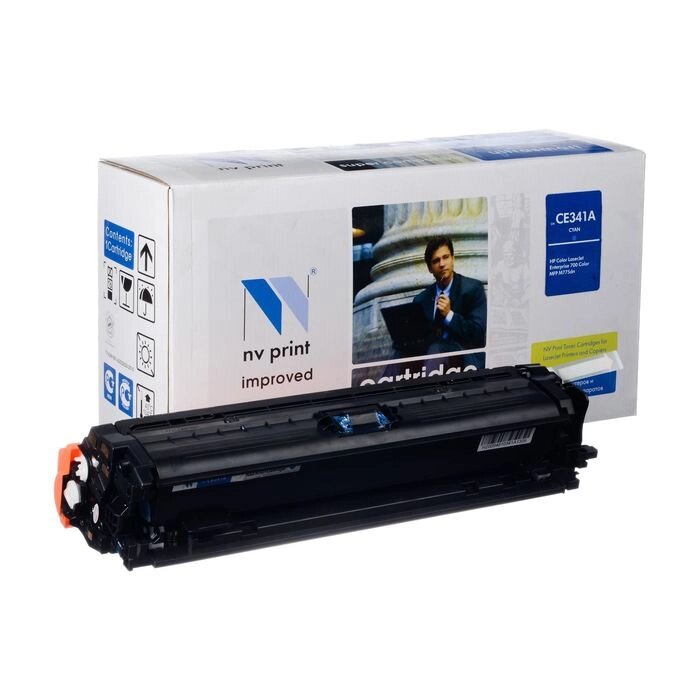 Картридж NVP совместимый HP CE341A Cyan для LaserJet Color Enterprise 700 M775dn/M775f/M77 от компании Интернет-гипермаркет «MALL24» - фото 1