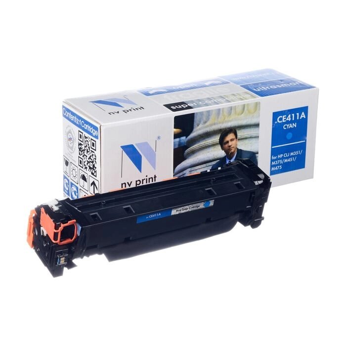 Картридж NVP совместимый HP CE411A Cyan для LaserJet Color M351a/M375nw/M451dn/M451dw/M451 от компании Интернет-гипермаркет «MALL24» - фото 1