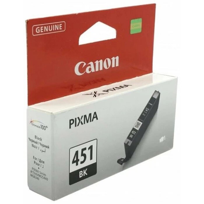 Картридж струйный Canon CLI-451BK 6523B001 черный для Canon Pixma iP7240/MG6340/MG5440 от компании Интернет-гипермаркет «MALL24» - фото 1